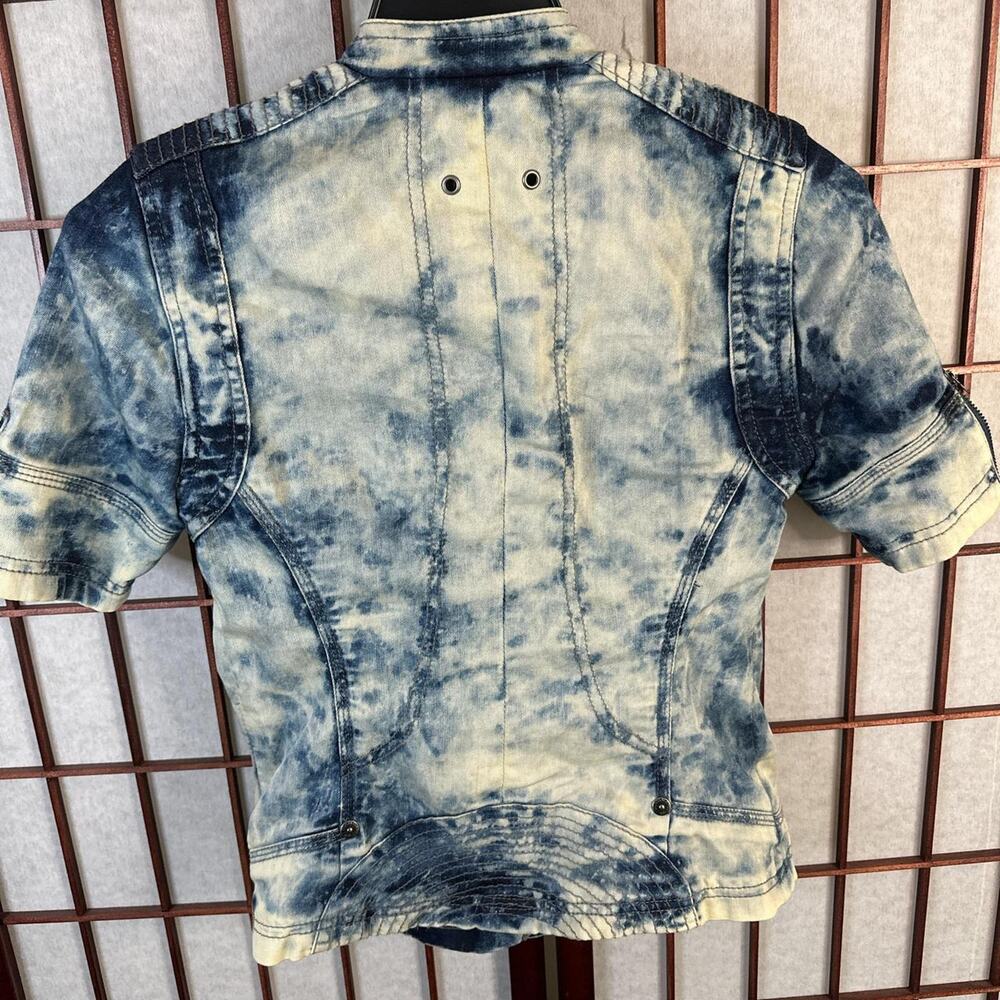 Vintage Guess cowboy moto trendy tie dye jacket Women's size small - Picture 5 of 7